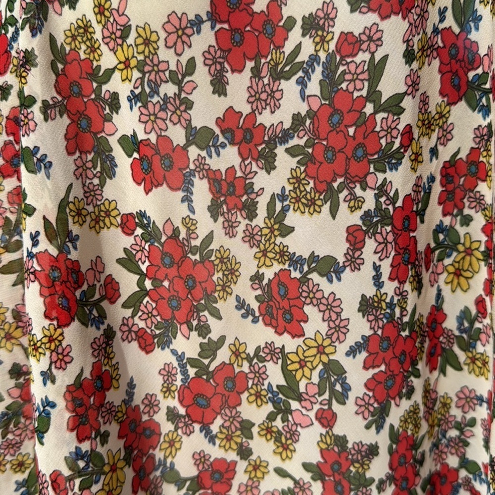Jaxsea Swimwear Resort Wear Hawaii Ditzy floral Sheer Kimono Free Size - Picture 4 of 7